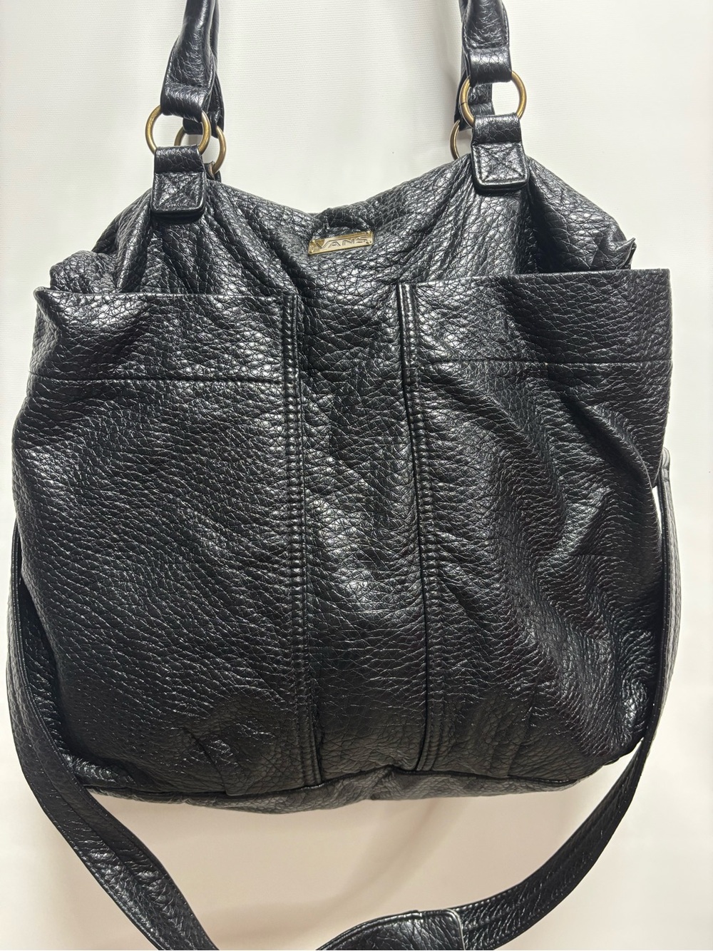 Vans Black Pebbled Shoulder/ crossbody Bag